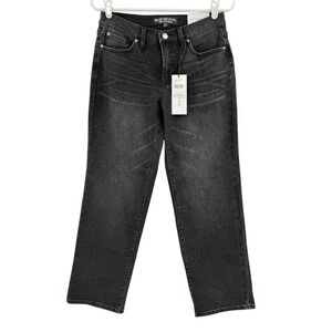 Blue Revival Women's Aruba Black Denim Straight HR Stretch Jeans Sz 27 NWT $139